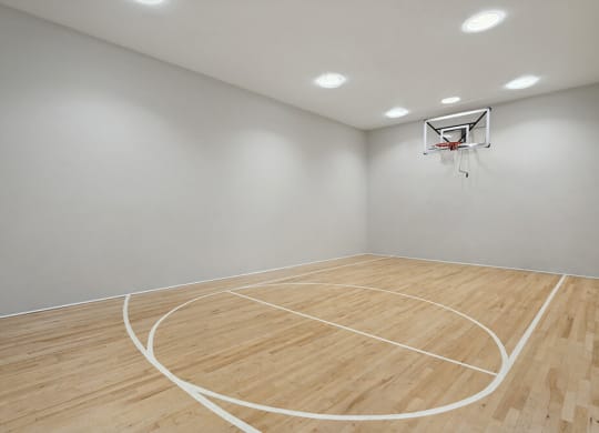 Indoor Basketball Court at Fountains at Point West Apartments in Sacramento, CA.