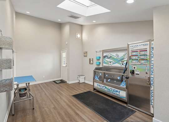 Community Dog Wash Station at Horizon Apartments located in Santa Ana, CA.