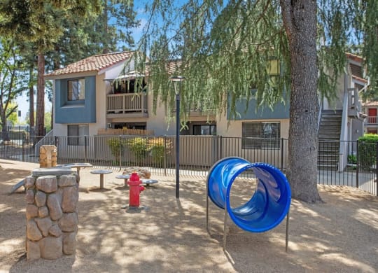 Community Dog Park with Agility Equipment at Creek 2645 Apartments in Sacramento, CA.