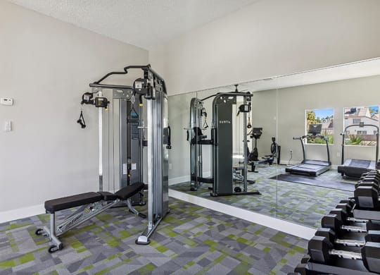 Community Fitness Center with Equipment at Stonegate Apartments in Las Vegs, NV.