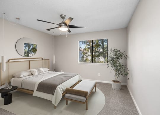 Model primary bedroom