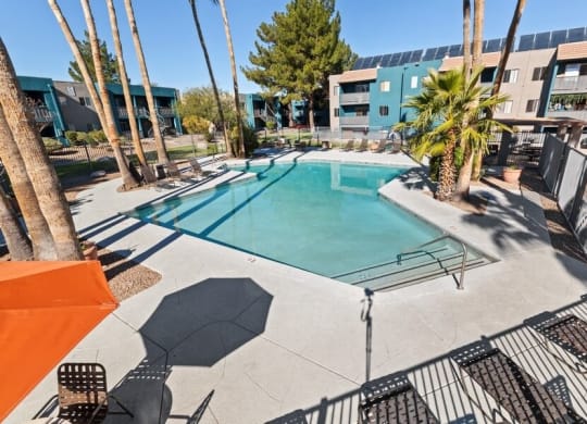 Swimming pool courtyard