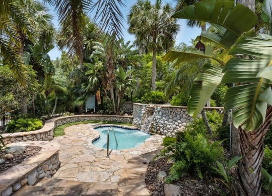 Swimming pool courtyard