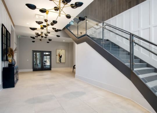 Lobby area to gym