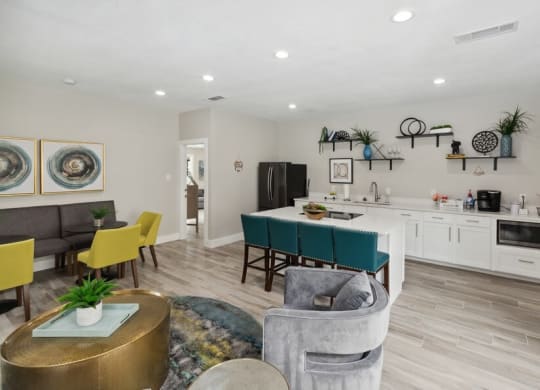 Leasing office lobby