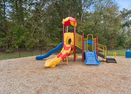 Community Playground with Two Slides at Meadows at Marlborough Apartments located in Marlborough, MA.at Meadows at Marlborough Apartments located in Marlborough, MA.