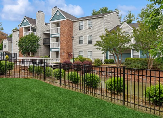 Exterior Community Building and Landscape at Park 2300 Apartments in Charlotte, NC.