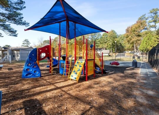 Covered outdoor playground