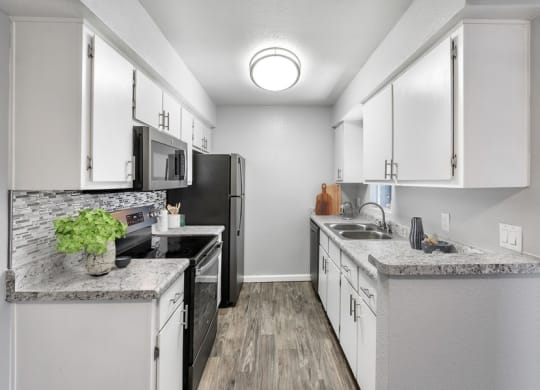 Model kitchen with updated appliances