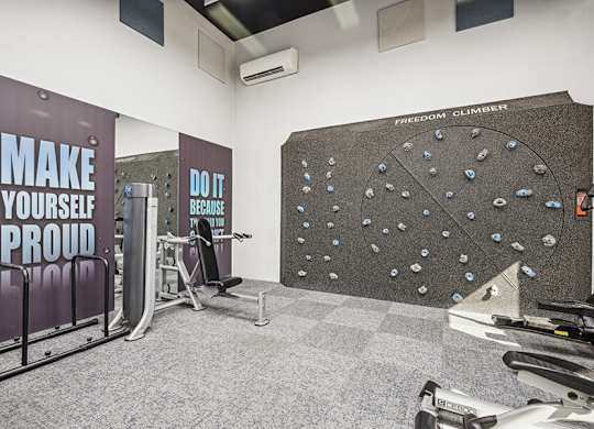 Community Fitness Center with Equipment at Stillwater Apartments located in Glendale, AZ.