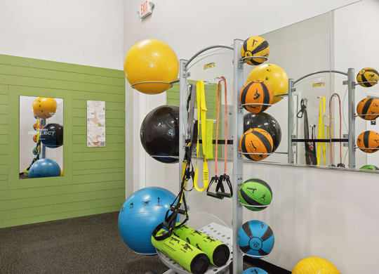 Community Fitness Center with Equipment at Grand Pavilion Apartments in Tampa, FL.