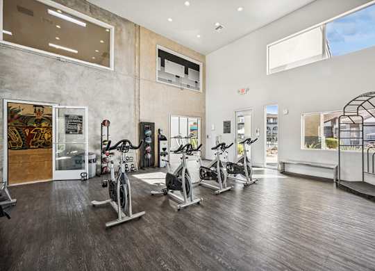 Community Fitness Center with Equipment at Stillwater Apartments located in Glendale, AZ.