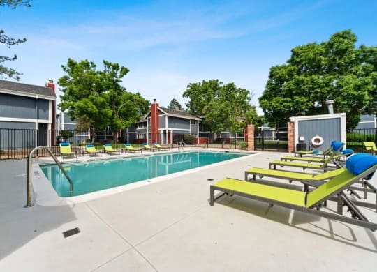 Poolside lounge chairs
