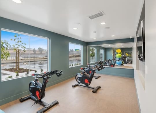 Fitness center with cardio equipment