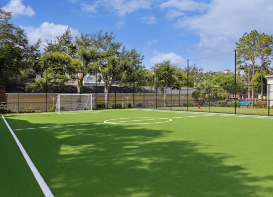 Soccer field at Retreat at Crosstown Apartments