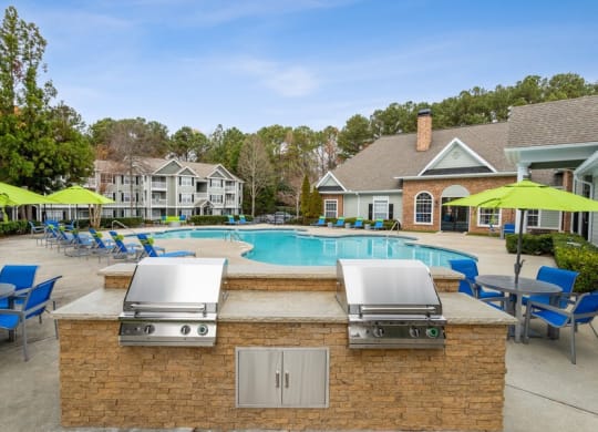 BBQ area near pool