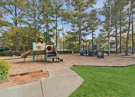 Community Playgrounds at Lake Cameron Apartments located in Apex, NC.