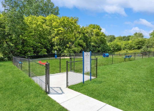 Community Dog Park with Agility Equipment at Elevate on Parkway Apartments, Burnsville, MN, 55337