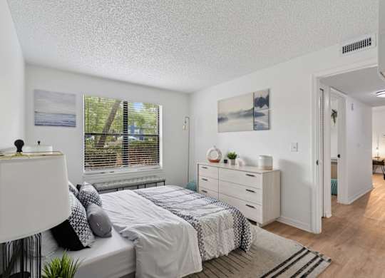 Model bedroom at Northlake Apartments in Jacksonville, FL
