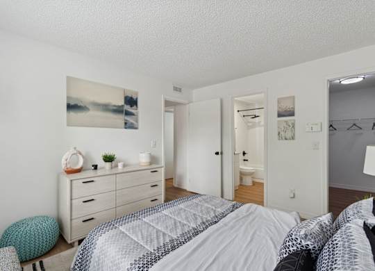 Model bedroom at Northlake Apartments in Jacksonville, FL