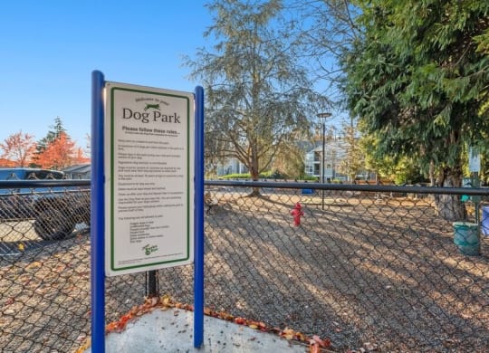 Fenced in dog park