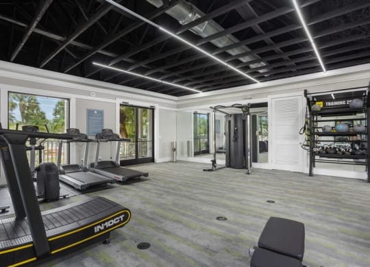 Fitness Center with treadmills