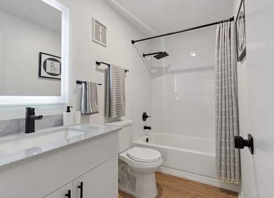Model bathroom at Northlake Apartments in Jacksonville, FL