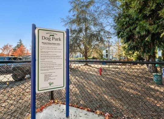 Fenced in dog park