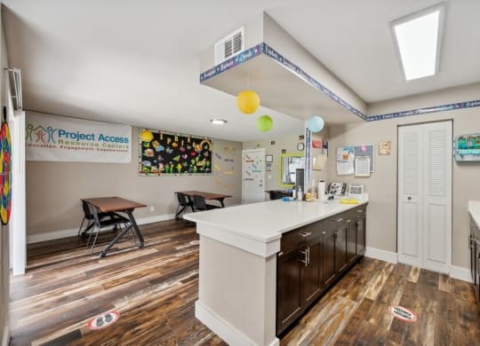 Clubhouse kitchen area