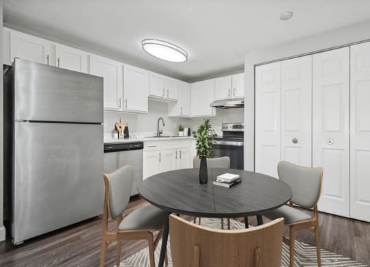 Model kitchen and dining area