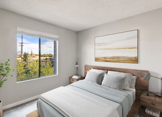 Model apartment bedroom