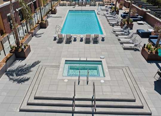 Pool and spa area