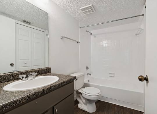 Model bathroom at Northlake Apartments in Jacksonville, FL