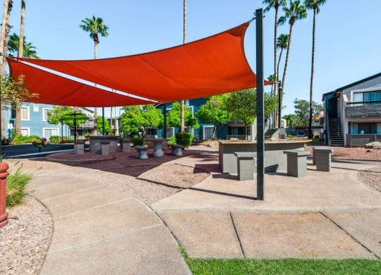 Covered outdoor community space