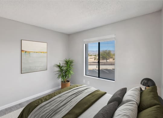 Model apartment bedroom