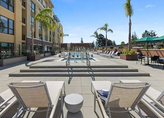 Sundeck with loungers