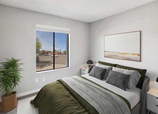Model apartment bedroom