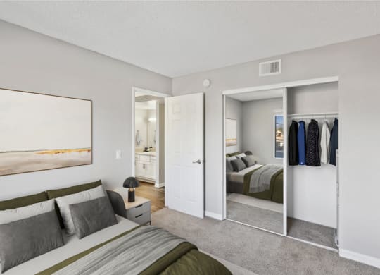 Model apartment bedroom