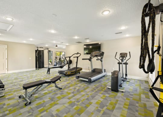 Fitness center with cardio equipment