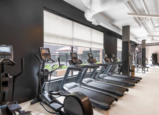 Fitness center with cardio equipment