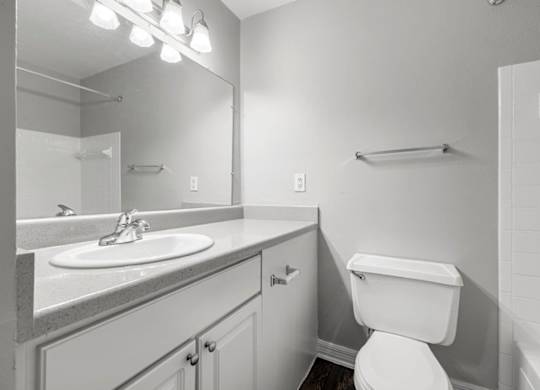 Model bathroom at Oasis at Bayside Apartments in Largo, FL