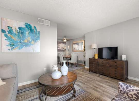 Model living room at Oasis at Bayside Apartments in Largo, FL