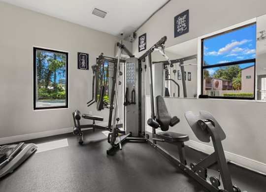Fitness center at Oasis at Bayside Apartments in Largo, FL