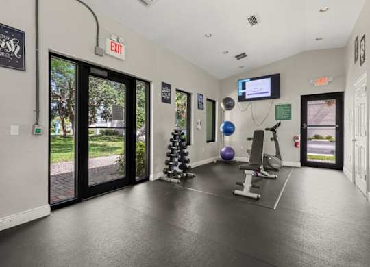 Fitness center at Oasis at Bayside Apartments in Largo, FL