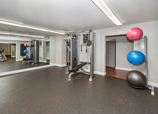 Community Fitness Center with Equipment at Meritage Apartments in Vallejo, CA.