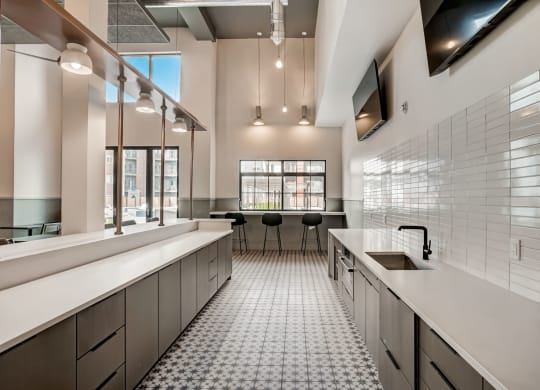 kitchen in clubhouse