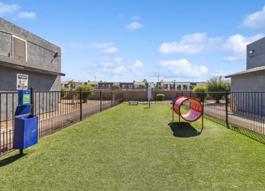Fenced dog park at Accent on Sahara apartments