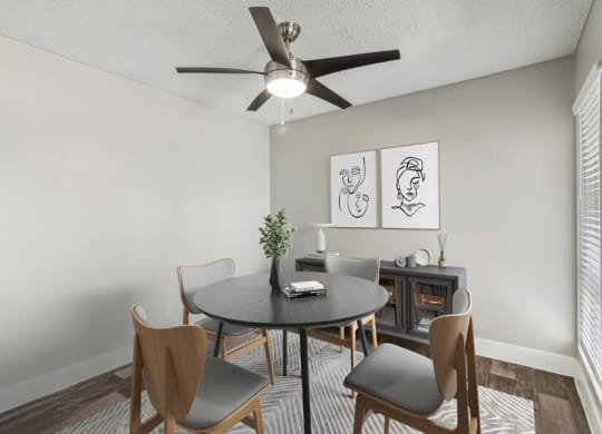Model apartment dining room