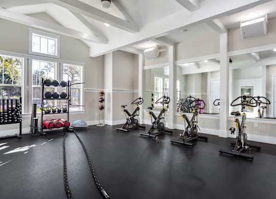 Community gym at Bridges at Crosstown in Tampa, Florida.