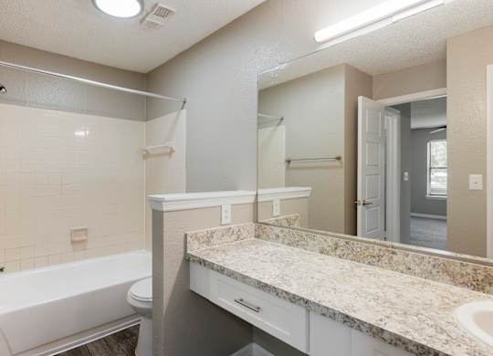 Model bathroom at Fountains at Lee Vista in Orlando, Florida.